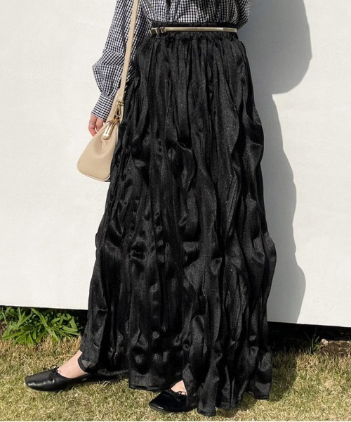 apres jour（アプレジュール）の「クリンクルスカート【ZOZOTOWN限定アイテム】（スカート・レディース・モカ/ブラック/アイボリー・フリー/X-LARGE）」の19枚目の写真