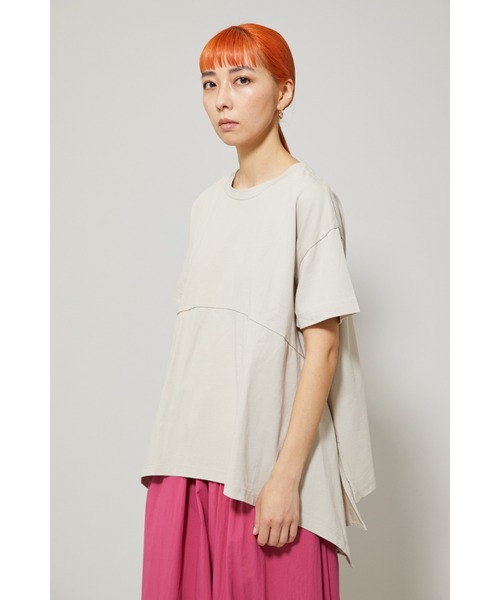 HeRIN.CYE（ヘリンドットサイ）の「2WAY panel T-shirt（Tシャツ/カットソー・レディース・ブラック/ライム/ライトベージュ・FREE）」の3枚目の写真