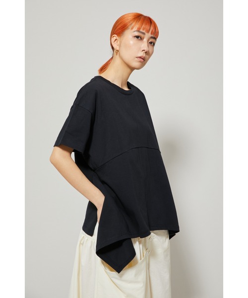 HeRIN.CYE（ヘリンドットサイ）の「2WAY panel T-shirt（Tシャツ/カットソー・レディース・ブラック/ライム/ライトベージュ・FREE）」の2枚目の写真