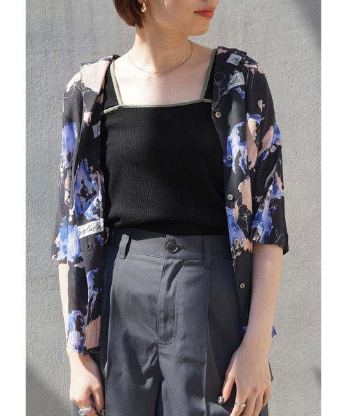 179/WG（イチナナキュウダブルジー）の「前後2WAYタンクトップ（タンクトップ・レディース・サックスブルー/カーキ/ブラック・FREE）」の2枚目の写真