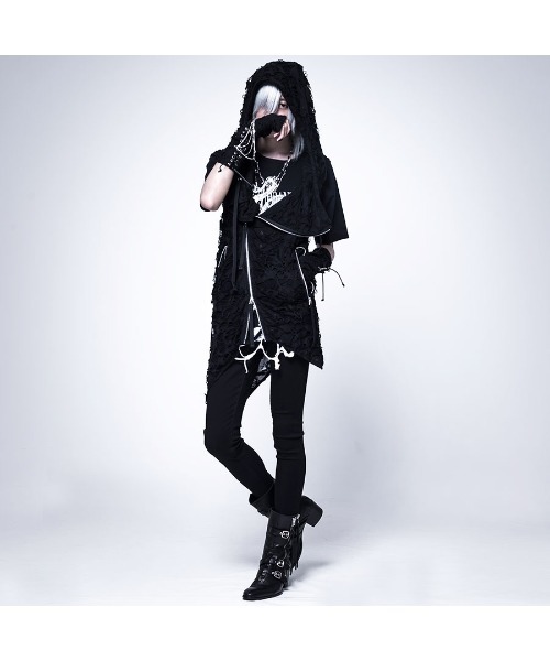 CIVARIZE(シヴァーライズ)の「『CIVARIZE』クラッシュニットノースリパーカー(パーカー・メンズ・ブラック・M/L)」の11枚目の写真