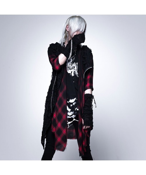 CIVARIZE(シヴァーライズ)の「『CIVARIZE』クラッシュニットノースリパーカー(パーカー・メンズ・ブラック・M/L)」の13枚目の写真