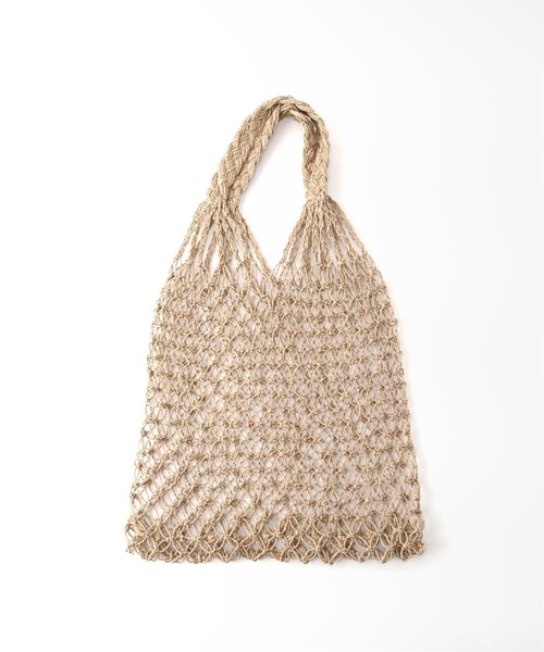 plage（プラージュ）の「【BALI WERKSTATTE/バリ ワークスタット】HANDWOVEN NET バッグ◆（ショルダーバッグ・レディース・ベージュ・FREE）」の7枚目の写真