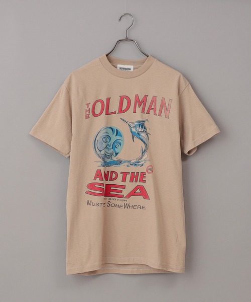 CIAOPANIC（チャオパニック）の「【BOWWOW/バウワウ】THE OLD MAN THE SEA（Tシャツ/カットソー・メンズ・ベージュ/ホワイト・LARGE/MEDIUM）」の2枚目の写真
