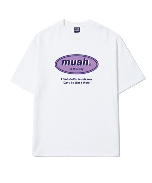 muahmuah(ムーアムーア)の「『muah muah/ムーアムーア』COMBINE MUAH PRINTING T-SHIRT/コンバインロゴプリント 半袖Tシャツ(Tシャツ/カットソー・レディース・ブラック/ライトパープル/ホワイト・FREE)」の17枚目の写真