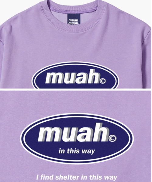 muahmuah(ムーアムーア)の「『muah muah/ムーアムーア』COMBINE MUAH PRINTING T-SHIRT/コンバインロゴプリント 半袖Tシャツ(Tシャツ/カットソー・レディース・ブラック/ライトパープル/ホワイト・FREE)」の21枚目の写真