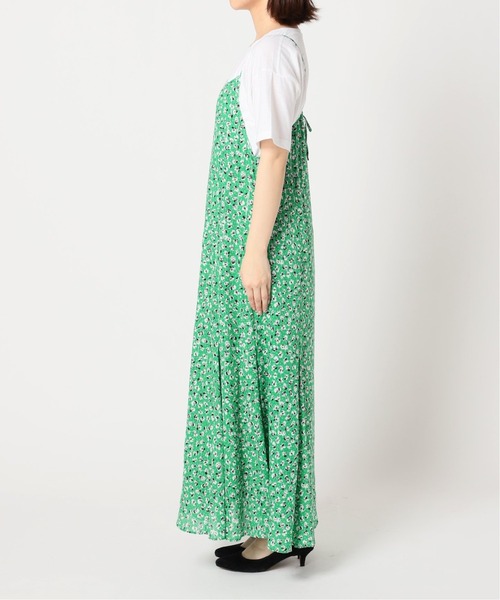 SLOBE IENA（スローブイエナ）の「パンジープリントキャミワンピース【手洗い可能】◆（ワンピース・レディース・ネイビー/グリーン・FREE）」の6枚目の写真