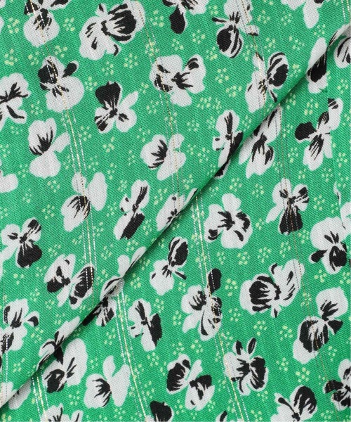 SLOBE IENA（スローブイエナ）の「パンジープリントキャミワンピース【手洗い可能】◆（ワンピース・レディース・ネイビー/グリーン・FREE）」の7枚目の写真