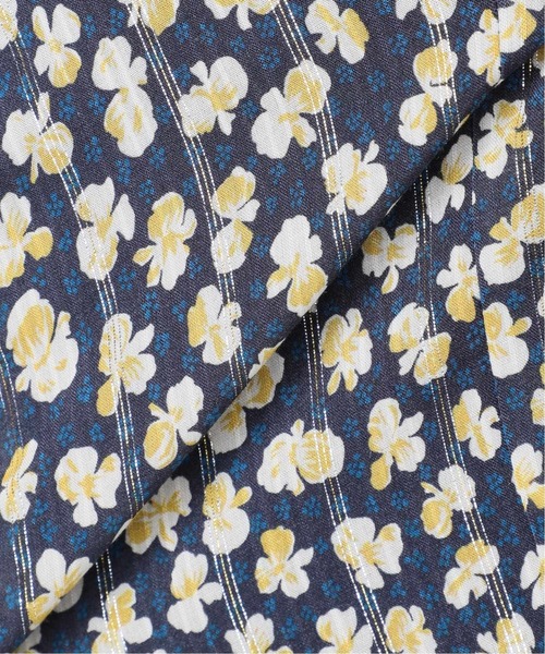 SLOBE IENA（スローブイエナ）の「パンジープリントキャミワンピース【手洗い可能】◆（ワンピース・レディース・ネイビー/グリーン・FREE）」の4枚目の写真