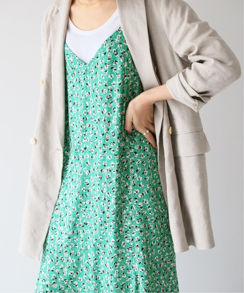 SLOBE IENA（スローブイエナ）の「パンジープリントキャミワンピース【手洗い可能】◆（ワンピース・レディース・ネイビー/グリーン・FREE）」の18枚目の写真