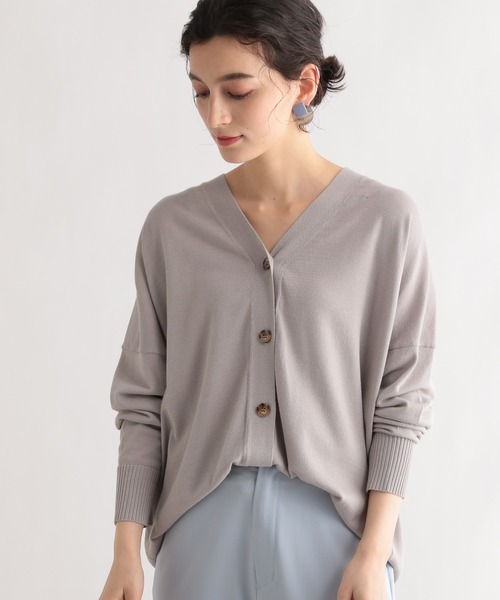 LE FOYER（ルフォワイエ）の「ベーシックカーディガン（ニット/セーター・レディース・ライトグレー/ライトブルー/ベージュ・38）」の12枚目の写真