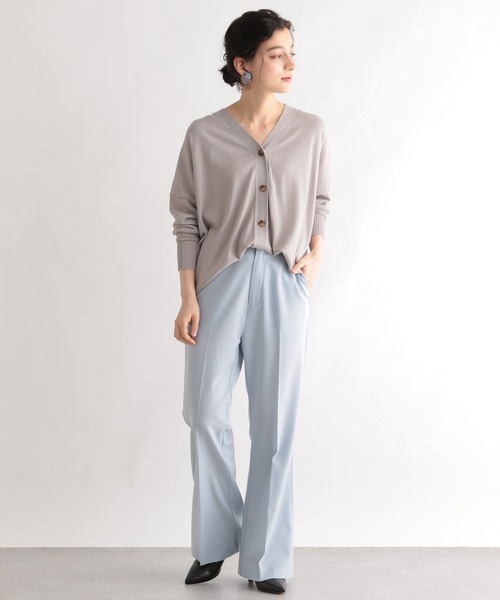 LE FOYER（ルフォワイエ）の「ベーシックカーディガン（ニット/セーター・レディース・ライトグレー/ライトブルー/ベージュ・38）」の6枚目の写真