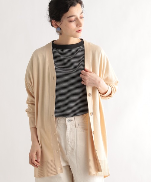 LE FOYER（ルフォワイエ）の「ベーシックカーディガン（ニット/セーター・レディース・ライトグレー/ライトブルー/ベージュ・38）」の21枚目の写真