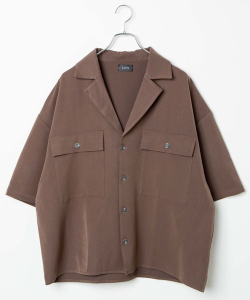 LUCY（ルーシー）の「LUCY/T/R LOOSE LAPEL SHIRT（シャツ/ブラウス・メンズ・ブラック/ブラウン・MEDIUM/LARGE）」の4枚目の写真