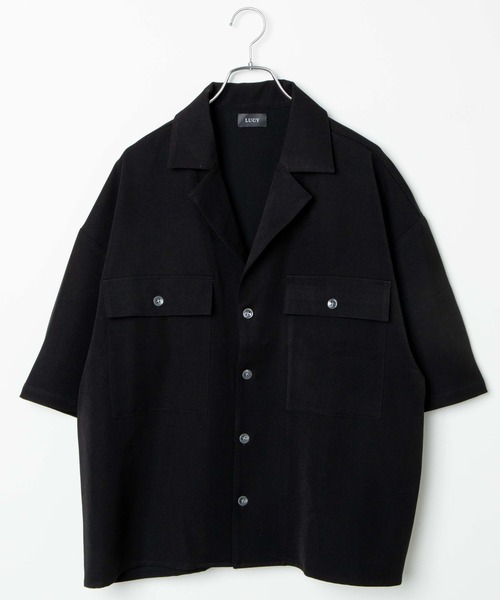 LUCY（ルーシー）の「LUCY/T/R LOOSE LAPEL SHIRT（シャツ/ブラウス・メンズ・ブラック/ブラウン・MEDIUM/LARGE）」の3枚目の写真