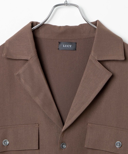 LUCY（ルーシー）の「LUCY/T/R LOOSE LAPEL SHIRT（シャツ/ブラウス・メンズ・ブラック/ブラウン・MEDIUM/LARGE）」の6枚目の写真