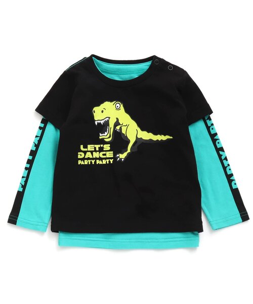 PARTY PARTY（パーティーパーティー）の「/2P Tシャツ（Tシャツ/カットソー・キッズ・ブラック/ブルー・100/90/80）」の2枚目の写真