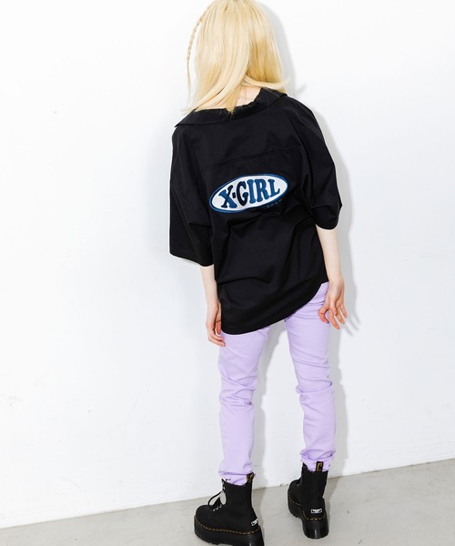 X-girl（エックスガール）の「BASIC SKINNY PANTS（その他パンツ・レディース・ブラック/ライトパープル・M/XS/S）」の10枚目の写真