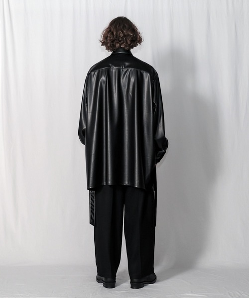 Wizzard（ウィザード）の「Wizzard ウィザード / SYNTHETIC LEATHER OVER SHIRTS シンセティックレザーオーバーシャツ / WSA21-003L（シャツ/ブラウス・メンズ・ブラック・2/1）」の5枚目の写真