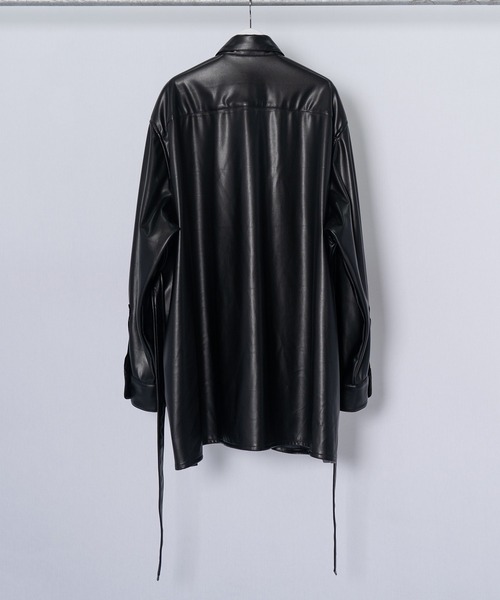 Wizzard（ウィザード）の「Wizzard ウィザード / SYNTHETIC LEATHER OVER SHIRTS シンセティックレザーオーバーシャツ / WSA21-003L（シャツ/ブラウス・メンズ・ブラック・2/1）」の9枚目の写真