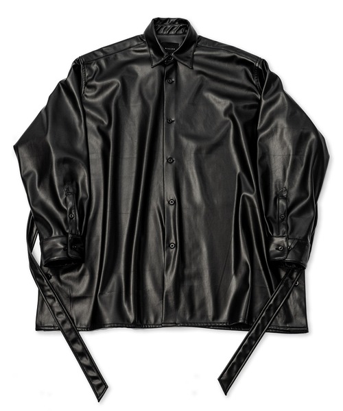 Wizzard（ウィザード）の「Wizzard ウィザード / SYNTHETIC LEATHER OVER SHIRTS シンセティックレザーオーバーシャツ / WSA21-003L（シャツ/ブラウス・メンズ・ブラック・2/1）」の10枚目の写真