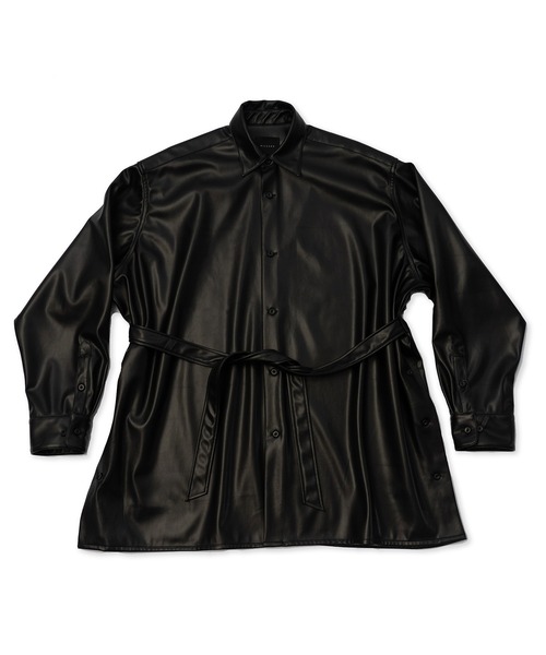 Wizzard（ウィザード）の「Wizzard ウィザード / SYNTHETIC LEATHER OVER SHIRTS シンセティックレザーオーバーシャツ / WSA21-003L（シャツ/ブラウス・メンズ・ブラック・2/1）」の14枚目の写真
