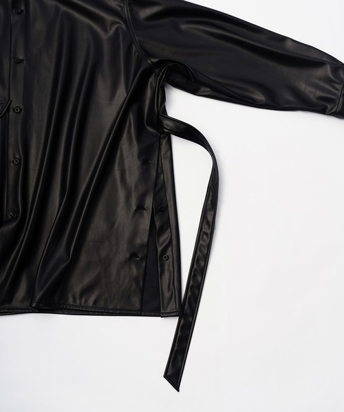 Wizzard（ウィザード）の「Wizzard ウィザード / SYNTHETIC LEATHER OVER SHIRTS シンセティックレザーオーバーシャツ / WSA21-003L（シャツ/ブラウス・メンズ・ブラック・2/1）」の15枚目の写真