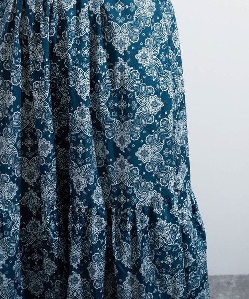 lala Born（ララボーン）の「lalaBorn/アートモチーフロングスカート（スカート・レディース・ホワイト/ブラック/グリーン・FREE）」の16枚目の写真