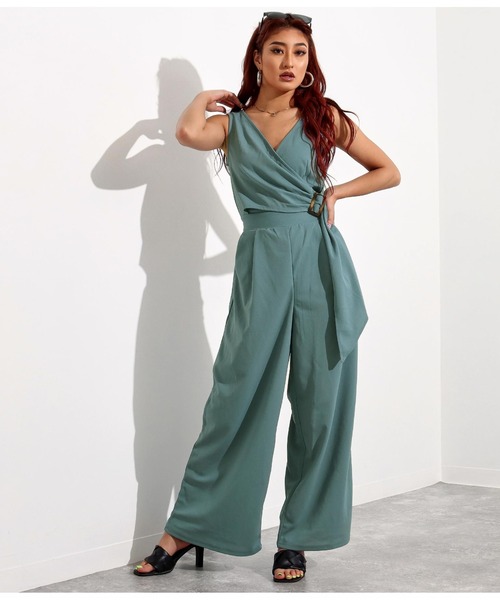 LATINA（ラティーナ）の「フロントカシュクールベルトオールインワン