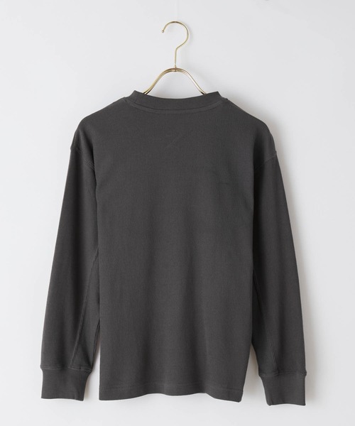 ＆yam（アンドヤム）の「デコボコ織カレッジロンT【親子お揃い/リンクコーデ】（Tシャツ/カットソー・キッズ・ベージュ/ブラック/ホワイト/ブルー・140-150cm/150-160cm/120-130cm/110-120cm/130-140cm）」の16枚目の写真