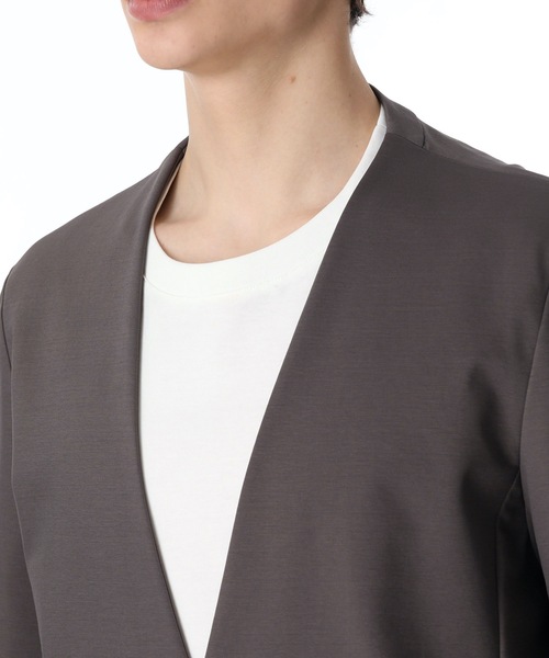 ATTACHMENT（アタッチメント）の「PONTE JERSEY COOLARLESS BLAZER（テーラードジャケット・メンズ・ブラウン/ブラック・1/2/3）」の5枚目の写真