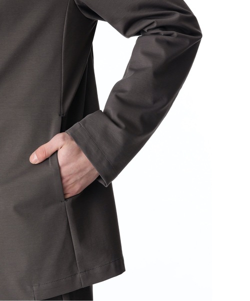 ATTACHMENT（アタッチメント）の「PONTE JERSEY COOLARLESS BLAZER（テーラードジャケット・メンズ・ブラウン/ブラック・1/2/3）」の6枚目の写真