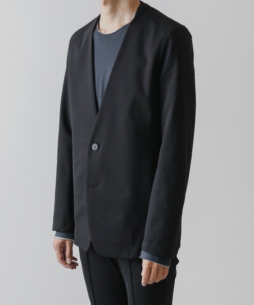 ATTACHMENT（アタッチメント）の「PONTE JERSEY COOLARLESS BLAZER（テーラードジャケット・メンズ・ブラウン/ブラック・1/2/3）」の16枚目の写真