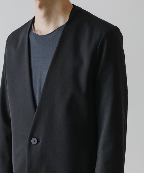 ATTACHMENT（アタッチメント）の「PONTE JERSEY COOLARLESS BLAZER（テーラードジャケット・メンズ・ブラウン/ブラック・1/2/3）」の19枚目の写真