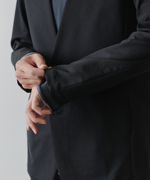 ATTACHMENT（アタッチメント）の「PONTE JERSEY COOLARLESS BLAZER（テーラードジャケット・メンズ・ブラウン/ブラック・1/2/3）」の20枚目の写真