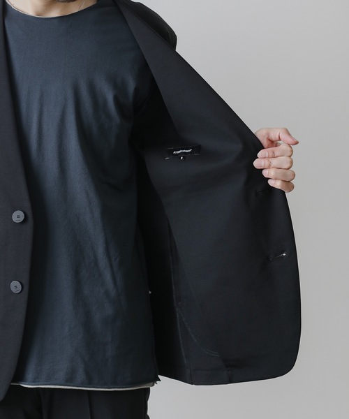 ATTACHMENT（アタッチメント）の「PONTE JERSEY COOLARLESS BLAZER（テーラードジャケット・メンズ・ブラウン/ブラック・1/2/3）」の22枚目の写真