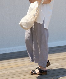 PUAL CE CIN | 麻キャンバスクリンクルパンツ(その他パンツ)