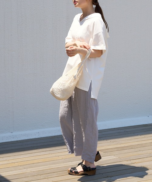 PUAL CE CIN（ピュアルセシン）の「麻キャンバスクリンクルパンツ（その他パンツ・レディース・ブラック/イエロー/ピンク/ブルー・FREE）」の21枚目の写真