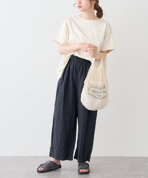 PUAL CE CIN（ピュアルセシン）の「麻キャンバスクリンクルパンツ（その他パンツ・レディース・ブラック/イエロー/ピンク/ブルー・FREE）」の13枚目の写真