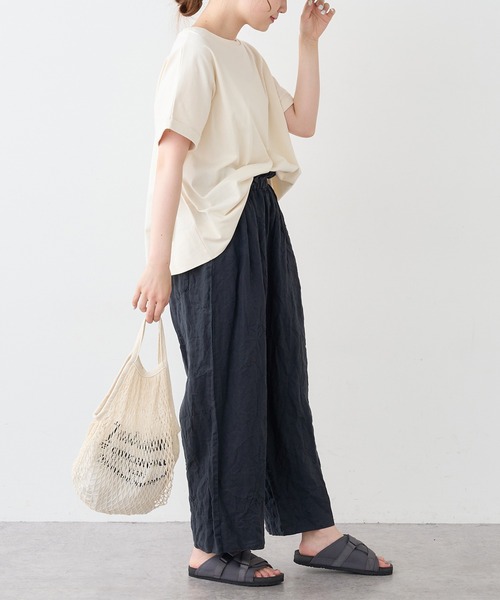PUAL CE CIN（ピュアルセシン）の「麻キャンバスクリンクルパンツ（その他パンツ・レディース・ブラック/イエロー/ピンク/ブルー・FREE）」の22枚目の写真