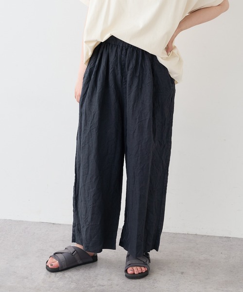 PUAL CE CIN（ピュアルセシン）の「麻キャンバスクリンクルパンツ（その他パンツ・レディース・ブラック/イエロー/ピンク/ブルー・FREE）」の17枚目の写真
