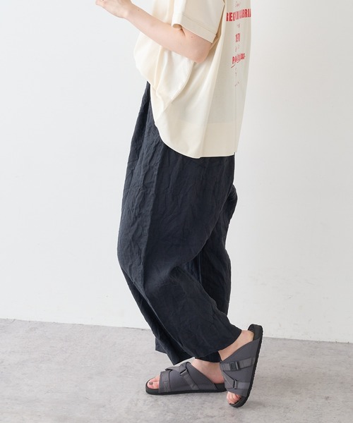 PUAL CE CIN（ピュアルセシン）の「麻キャンバスクリンクルパンツ（その他パンツ・レディース・ブラック/イエロー/ピンク/ブルー・FREE）」の8枚目の写真
