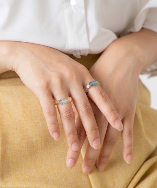 WEGO（ウィゴー）の「WEGO/【2点セット】マルチビーズリング（リング・レディース・その他1/その他2・FREE）」の2枚目の写真