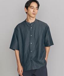 BEAUTY&YOUTH UNITED ARROWS | BY WRINKLE ストライプ バンドカラー ボックス シャツ(シャツ/ブラウス)