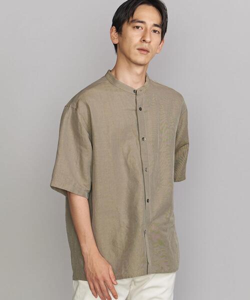 BEAUTY&YOUTH UNITED ARROWS（ビューティーアンドユースユナイテッドアローズ）の「BY WRINKLE ストライプ バンドカラー ボックス シャツ（シャツ/ブラウス・メンズ・ライトグレー/ネイビー/モカ・SMALL/MEDIUM/LARGE/X-LARGE）」の10枚目の写真