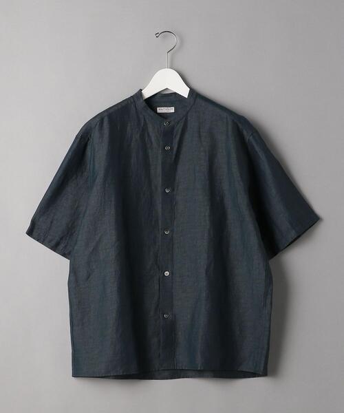 BEAUTY&YOUTH UNITED ARROWS（ビューティーアンドユースユナイテッドアローズ）の「BY WRINKLE ストライプ バンドカラー ボックス シャツ（シャツ/ブラウス・メンズ・ライトグレー/ネイビー/モカ・SMALL/MEDIUM/LARGE/X-LARGE）」の11枚目の写真