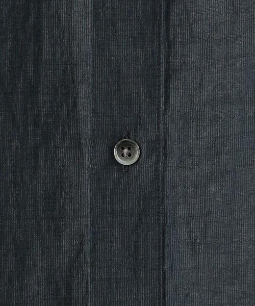 BEAUTY&YOUTH UNITED ARROWS（ビューティーアンドユースユナイテッドアローズ）の「BY WRINKLE ストライプ バンドカラー ボックス シャツ（シャツ/ブラウス・メンズ・ライトグレー/ネイビー/モカ・SMALL/MEDIUM/LARGE/X-LARGE）」の16枚目の写真