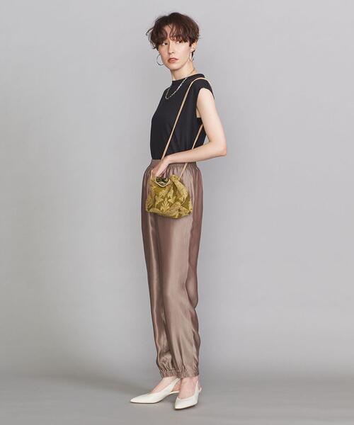 CONTROL FREAK / CTFK（コントロールフリーク）の「＜CONTROL FREAK＞ジャカード×チュール リバーシブル巾着 バッグ（ショルダーバッグ・レディース・ナチュラル/ライム・FREE）」の10枚目の写真