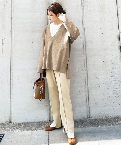 GeeRA(ジーラ)の「ピンタックイージーパンツ(その他パンツ・レディース・ブラウン/ベージュ・X-LARGE/MEDIUM/LARGE/SMALL)」の5枚目の写真