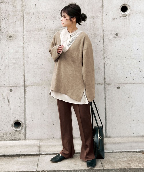 GeeRA(ジーラ)の「ピンタックイージーパンツ(その他パンツ・レディース・ブラウン/ベージュ・X-LARGE/MEDIUM/LARGE/SMALL)」の3枚目の写真